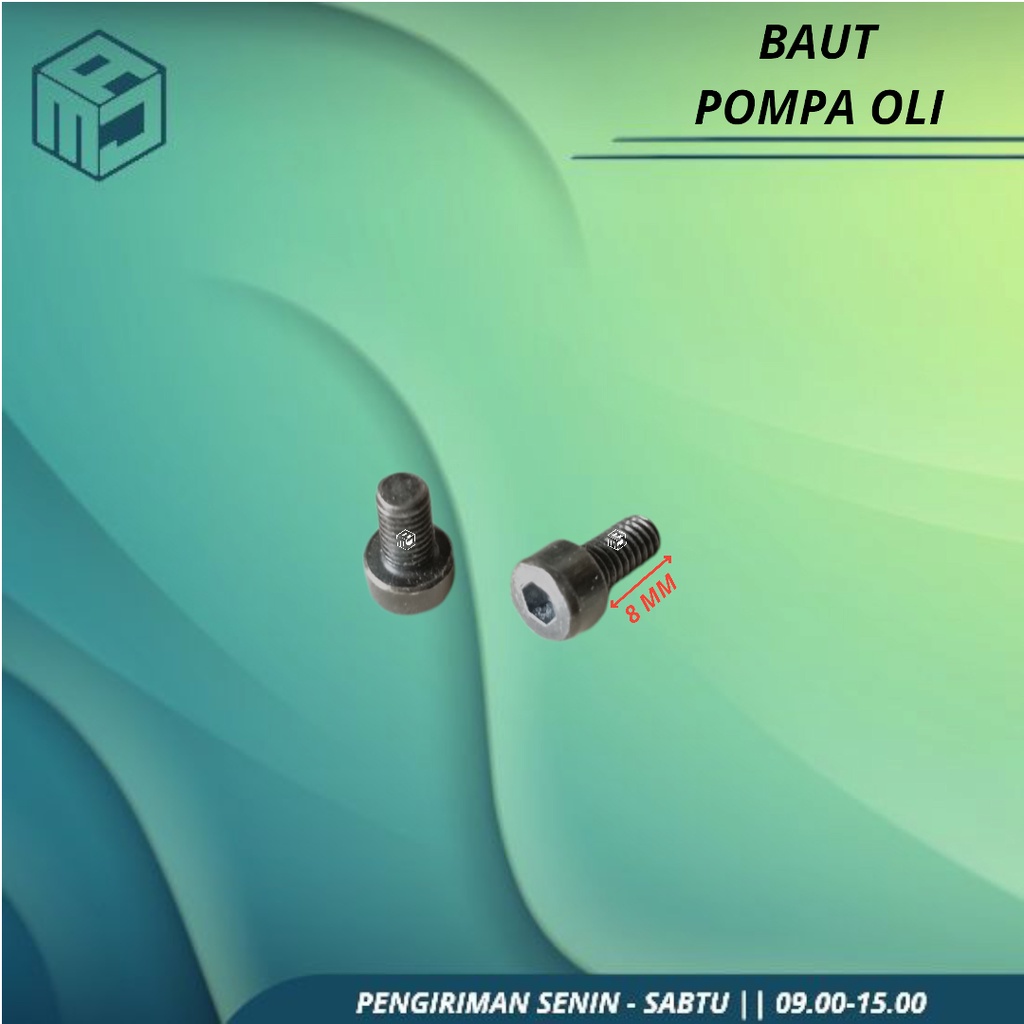 Baut Pompa Oli 4X8 Sparepart Mesin Chainsaw Senso Kecil Mini 5200/5800