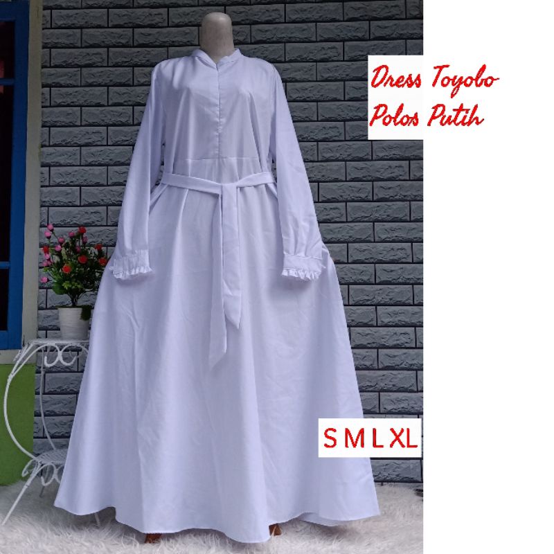 Gamis Putih Polos ( Toyobo Ori import)