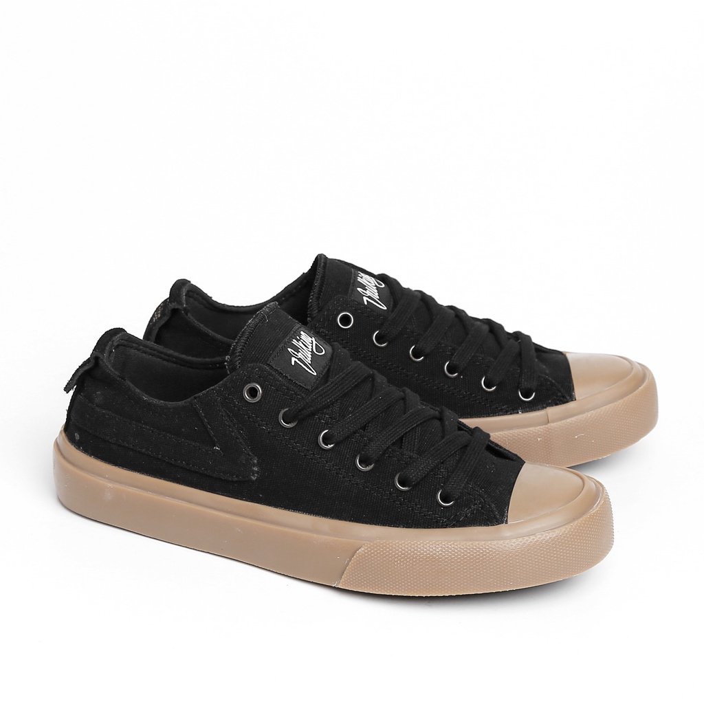 Vulking Sepatu Sneakers Wanita Low Casual Skate Street Style PAMOR BLACK Canvas Original