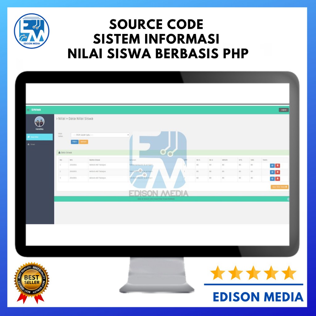 Jual Source Code Sistem Informasi Nilai Siswa Berbasis PHP Indonesia ...