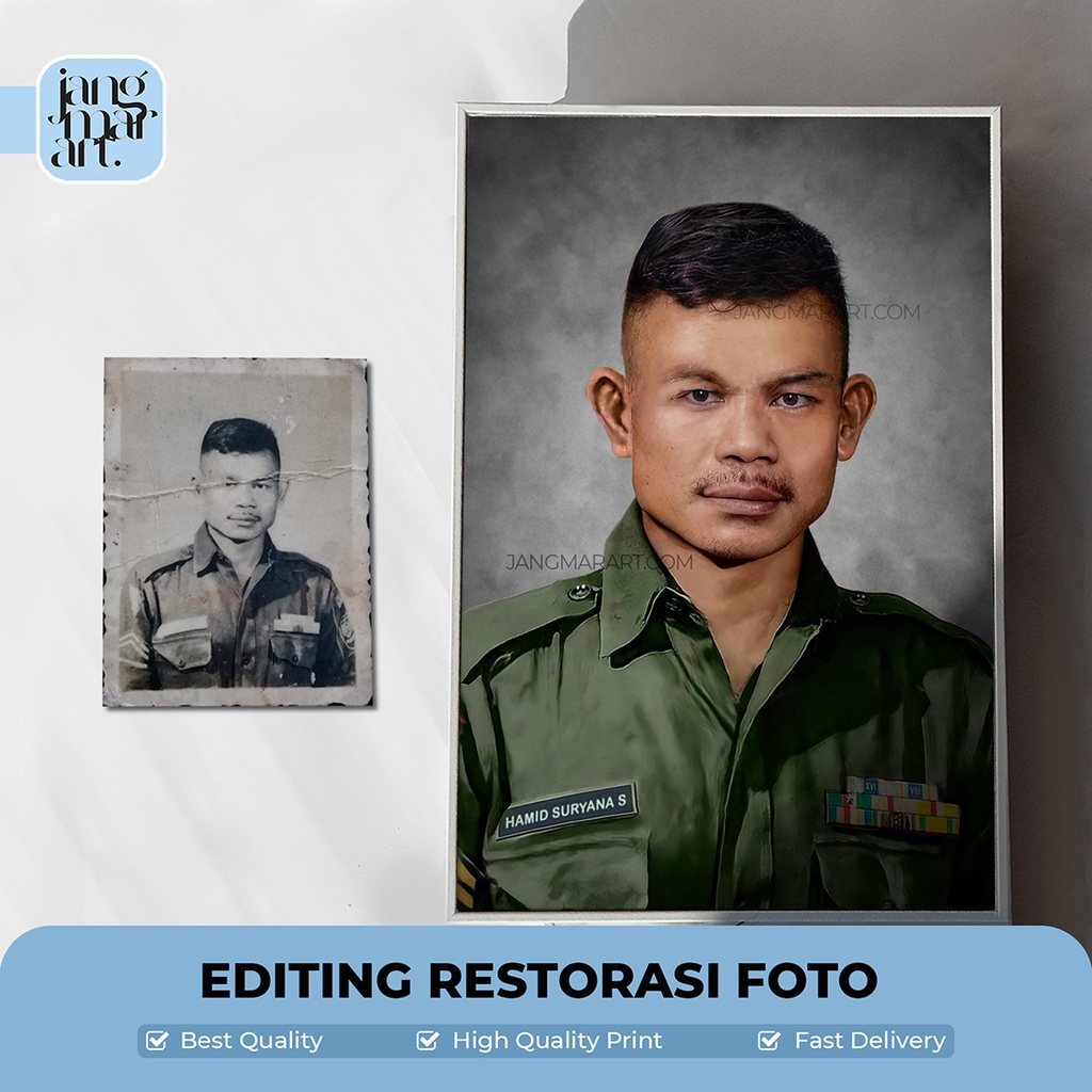 Edit Foto Restorasi, Foto Rusak/Lama + Cetakan 8RP High Quality