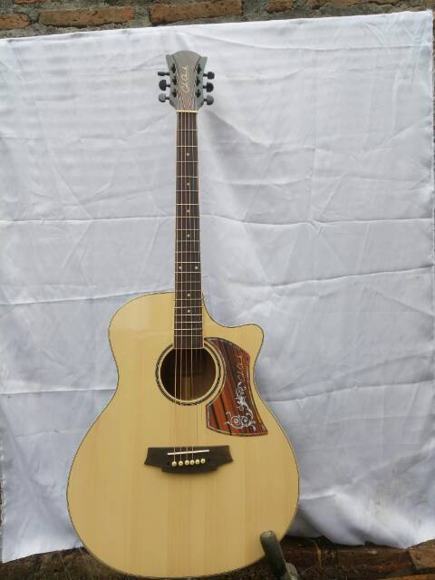 gitar akustik elektrik cole clak custom dobel ran