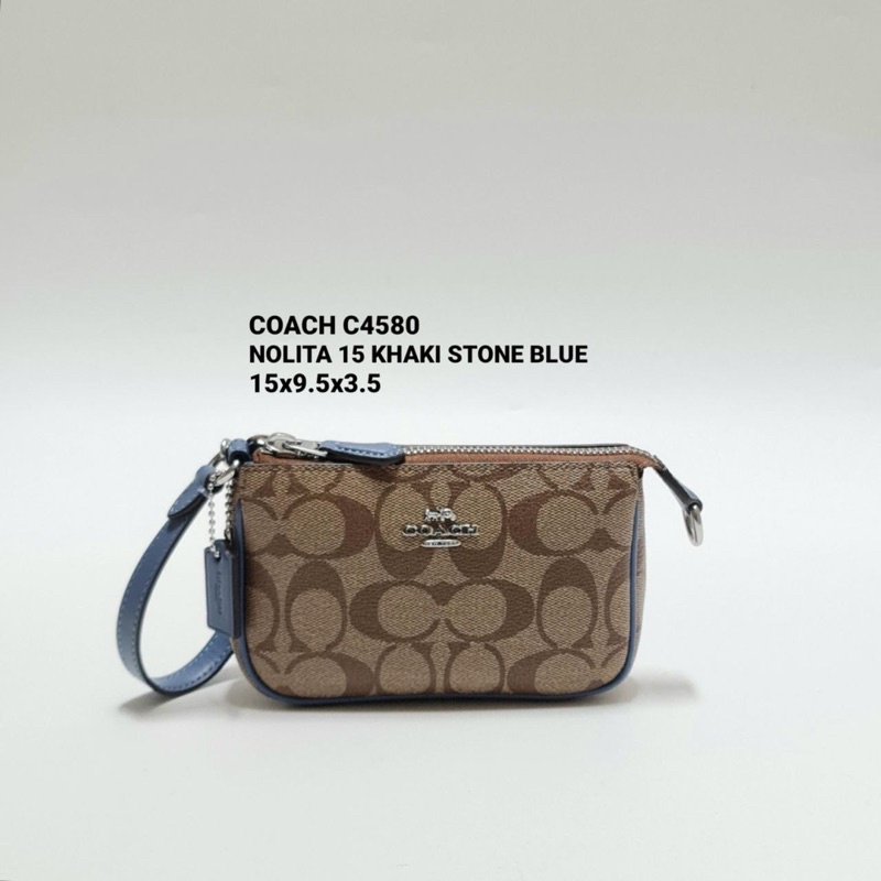 COACH C4580 NOLITA 15 KHAKI STONE BLUE