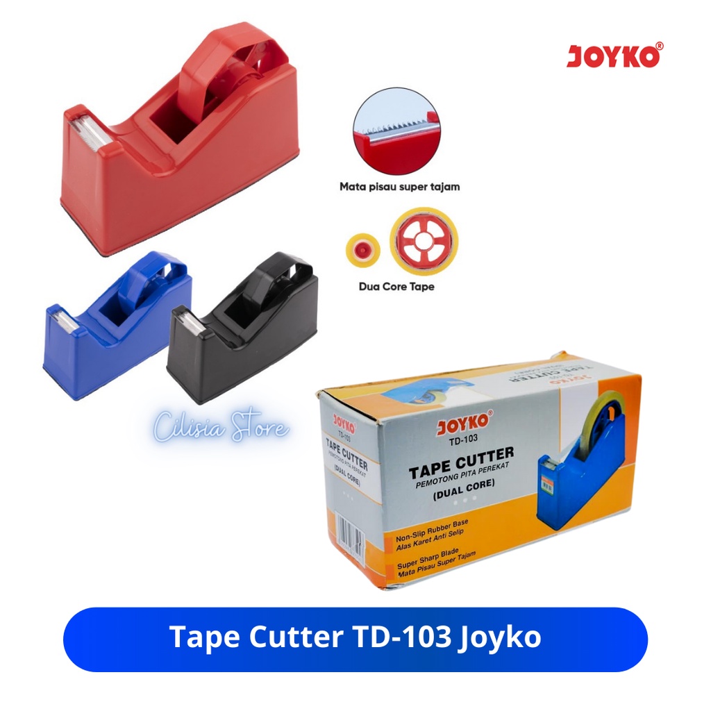 

ATK9 Tape Dispenser / Tape Cutter TD-103 Joyko/ Pemotong Selotip / Lakban
