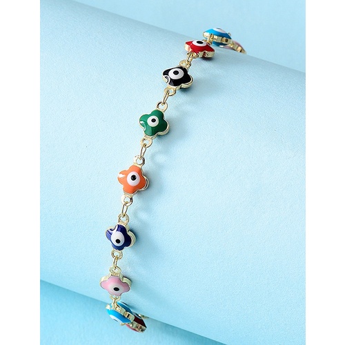 LRC Gelang Tangan Fashion Gold Color Dripping Eyes Single Layer W7722X