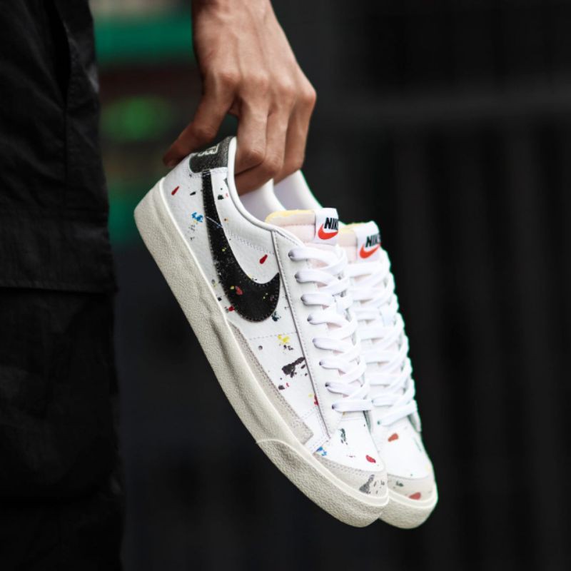 NIKE BLAZER LOW WHITE BLACK MULTICOLOR