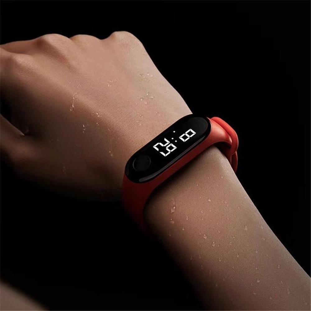 Smartband Jam Tangan Digital LED Bahan Silikon SM161