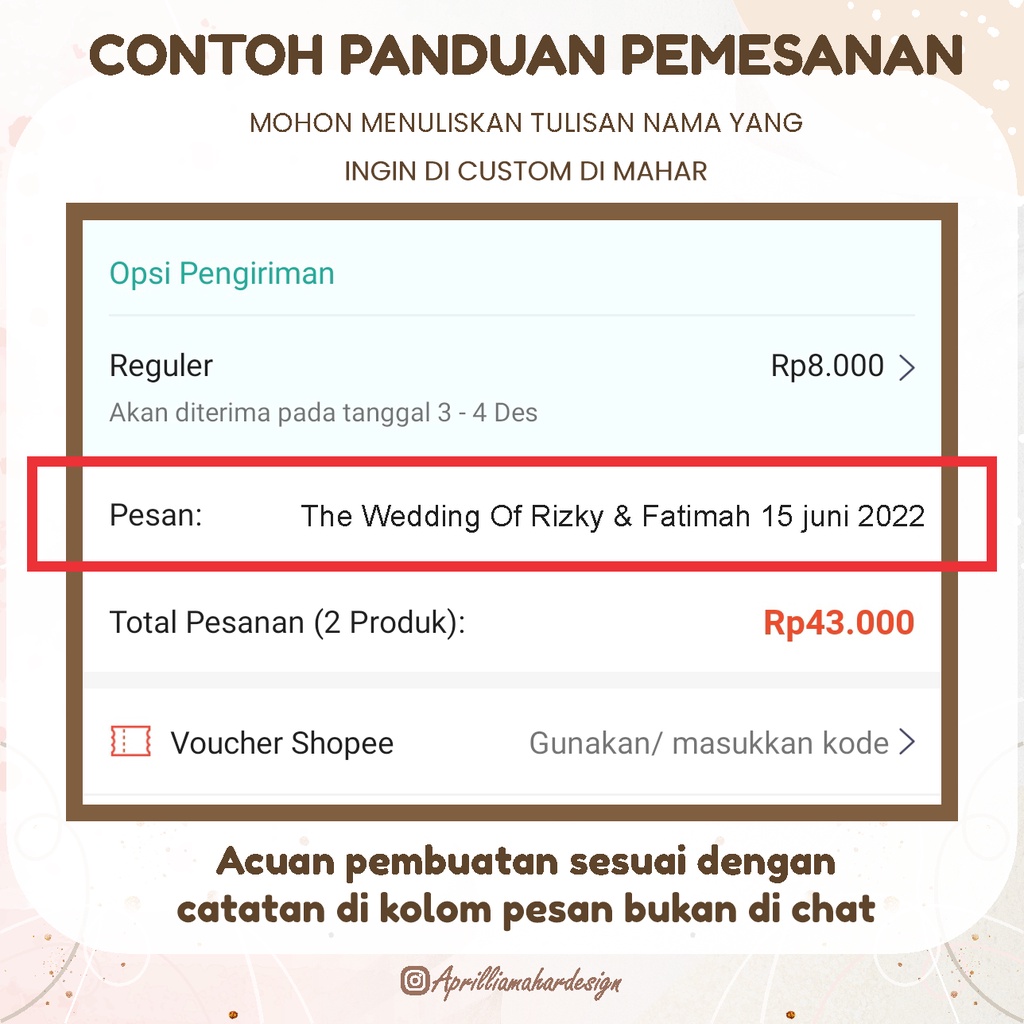MAHAR PERNIKAHAN BINGKAI FALISHA 3