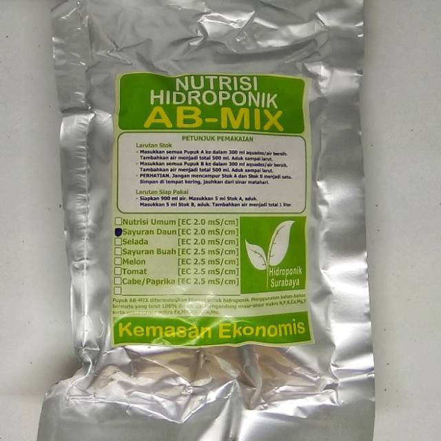 AB mix nutrisi hidroponik 500 ml