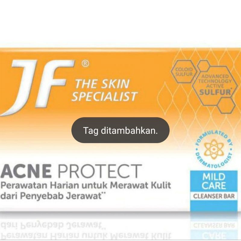 JF Sulfur Anti Acne / Derma Protect - Blue Ocean / Acne Protect - Oily Care Cleanser Bar/ Sabun Batang 65g | 90g