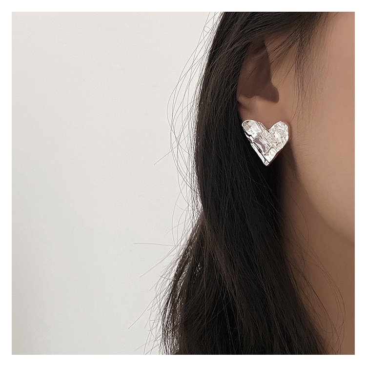 Anting Tusuk Gantung Bahan Sterling silver 925 Desain Hati Gaya Retrokeren Untuk Wanita