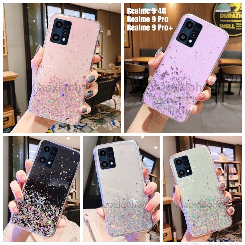 Realme 9 4G Realme 9 Pro Realme 9 Pro+ Soft Case Tpu Bahan Premium Glitter Glossy