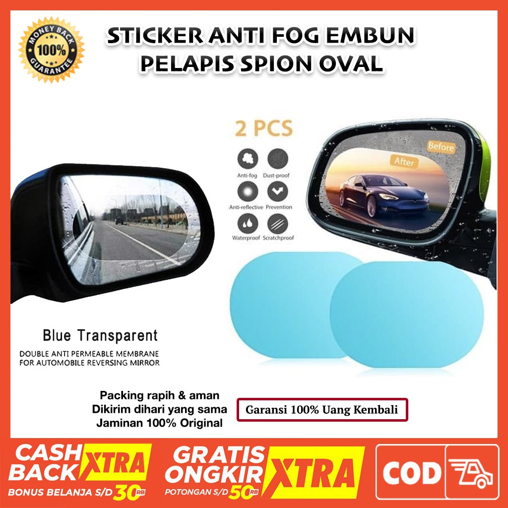 KACA FILM MOBIL ANTI EMBUN ANTI FOG OVAL STICKER ANTI GORES ANTI KABUT ANTI DEBU ANTI MINYAK ANTI SILAU BULAT ANTI AIR HUJAN EMBUN KOTORAN NODA PENCEGAH DEBU PELAPIS KACA JENDELA MOBIL SPION ACCECORIS MOBIL MOTOR AKSESORIS HELM