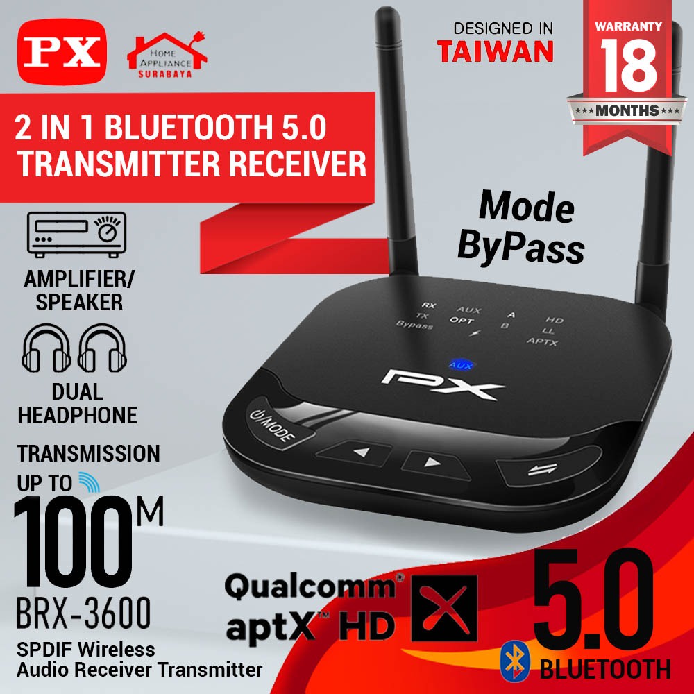 Receiver Bluetooth transmitter Audio 5.0 HD Stereo 2in1 PX BRX-3600 BRX3600