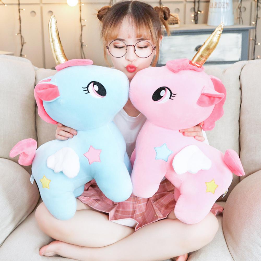 Timekey Mainan Boneka Stuffed Plush Unicorn Kawaii Lembut 10 / 20 / 25cm Untuk Hadiah Ulang Tahun Anak G8V2