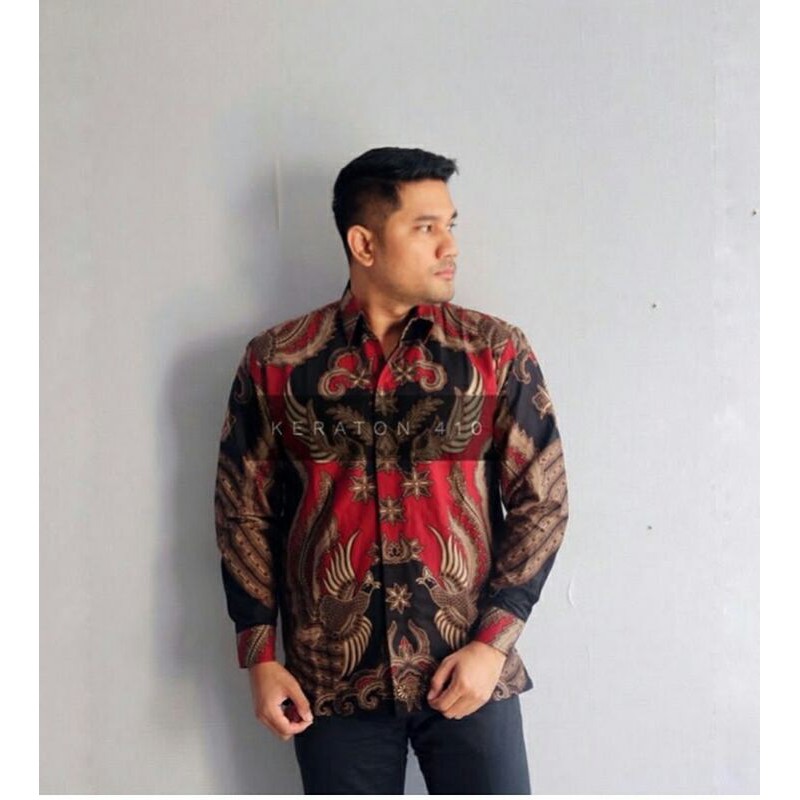 baju kemeja batik pria lengan panjang pendek modern pesta kantoran