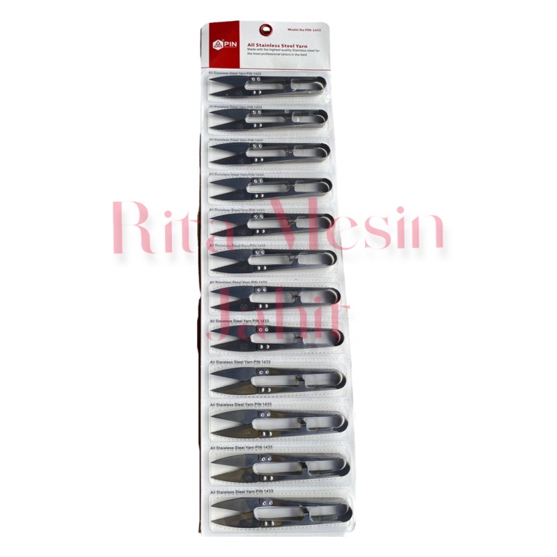

satu lusin gunting benang stainless PIN-1433 JunDW