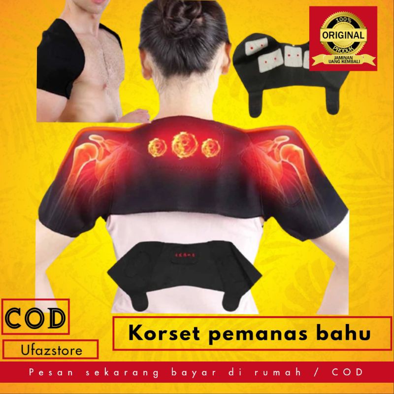 Sabuk Pemanas Bahu Magnetic Theraphy Self Heating Shoulder Pad Korset Bahu trapi kesehatan pegal bahu pundak pemanas pinggang korset wanita korslet