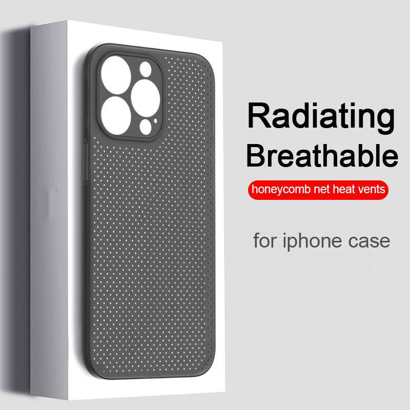 Soft Case Bahan Silikon Breathable Model Sarang Lebah Untuk iPhone 13 12 11 Pro MAX Mini X XS MAX XR SE 2022 2020 7 8 Plus