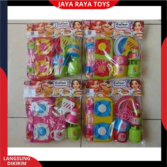 Mainan Anak Perempuan Masak Masakan Ks-03 SNI Terbaru Set Kompor Edukasi Anak Kuliner Nusantara