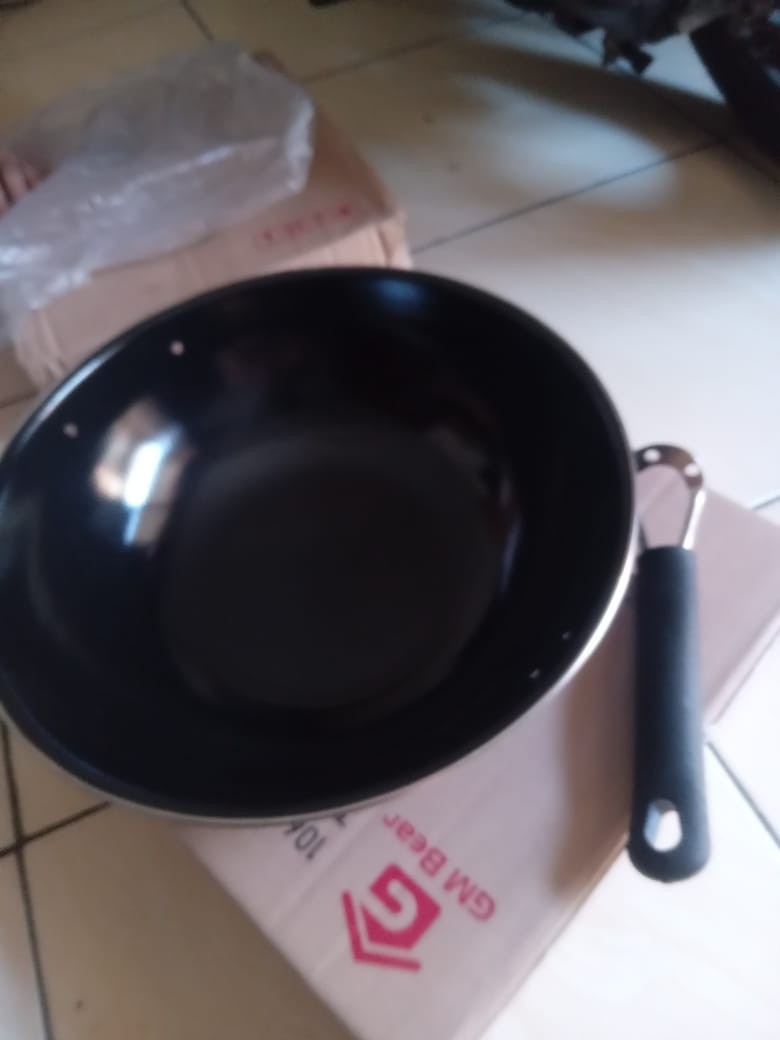 Gm Bear Wajan Teflon Gagang Merah 32cm 1069-wajan Penggorengan Teflon 32cm