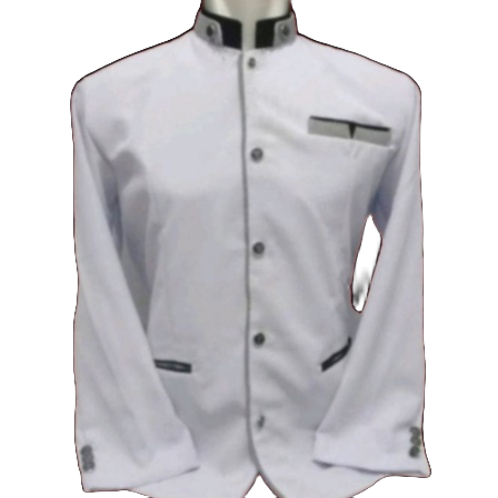 Jasko Jaskoko Jasko polos Baju koko Atasan pria elegant bahan tebal adem lengan panjang terbaru 2024