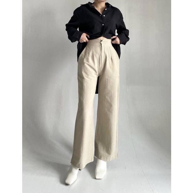 Kulot Linen Highwaist 772 - Cullote Pants | Celana Kulot Wanita