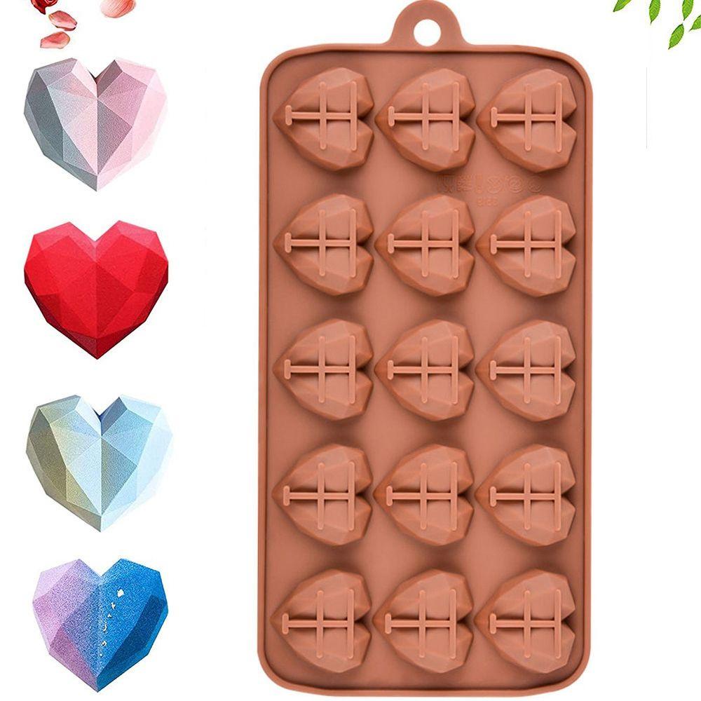 [Elegan] Cetakan Coklat Tahan Panas15Rongga Anti Lengket Bakeware Lilin Sabun Mold Jelly Handmade Fondant Tool