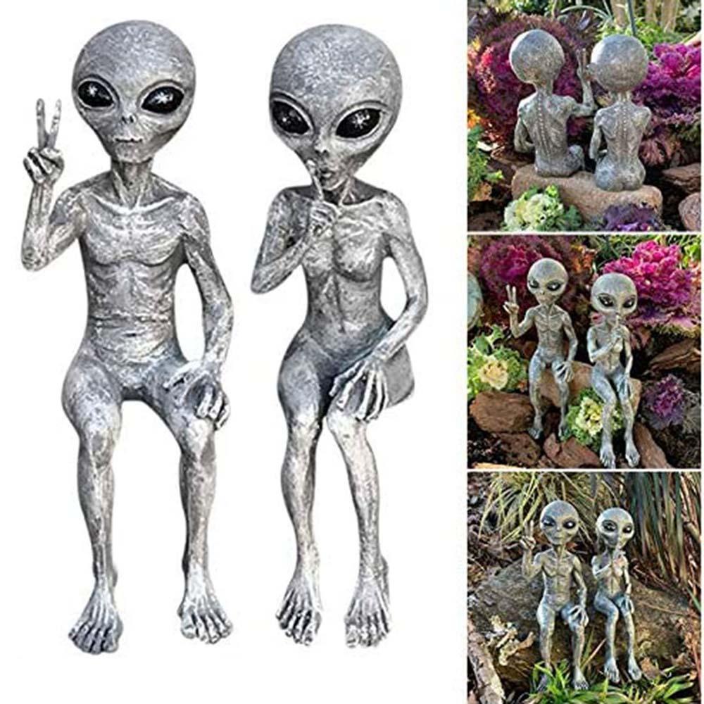 Agustina Skeleton Figure Alien 15cm Dekorasi Body Figure Mainan Patung Taman Luar Angkasa Patung Alien Model Tengkorak Pose Skeleton Model Manusia