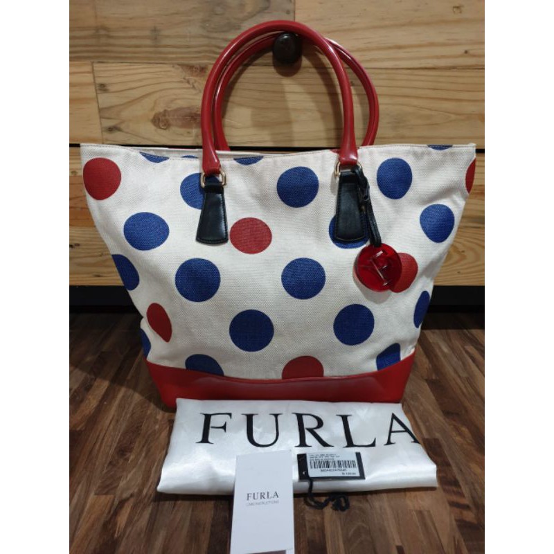Tas Preloved Wanita Authentic Furla Bon Bon XL Shopper