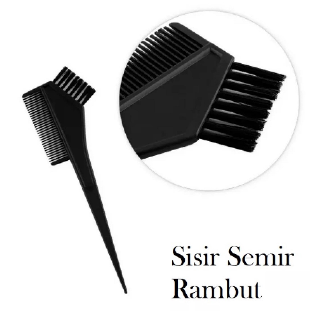 Set Sisir &amp; Mangkok Semir / Cat / Pewarna Rambut Plastik Murah Berkualitas