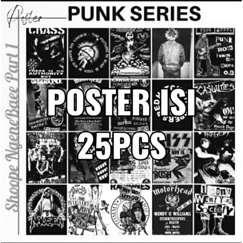 Poster Dinding Punk series / Poster Dinding Band Metal / Poster Murah / Poster Dinding Aeshtetic