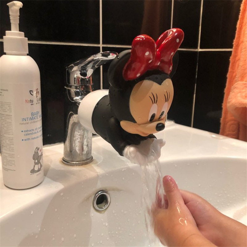 Alat Ekstensi Keran Hemat Air Desain Kartun Minnie Mickey Untuk Cuci Tangan Anak