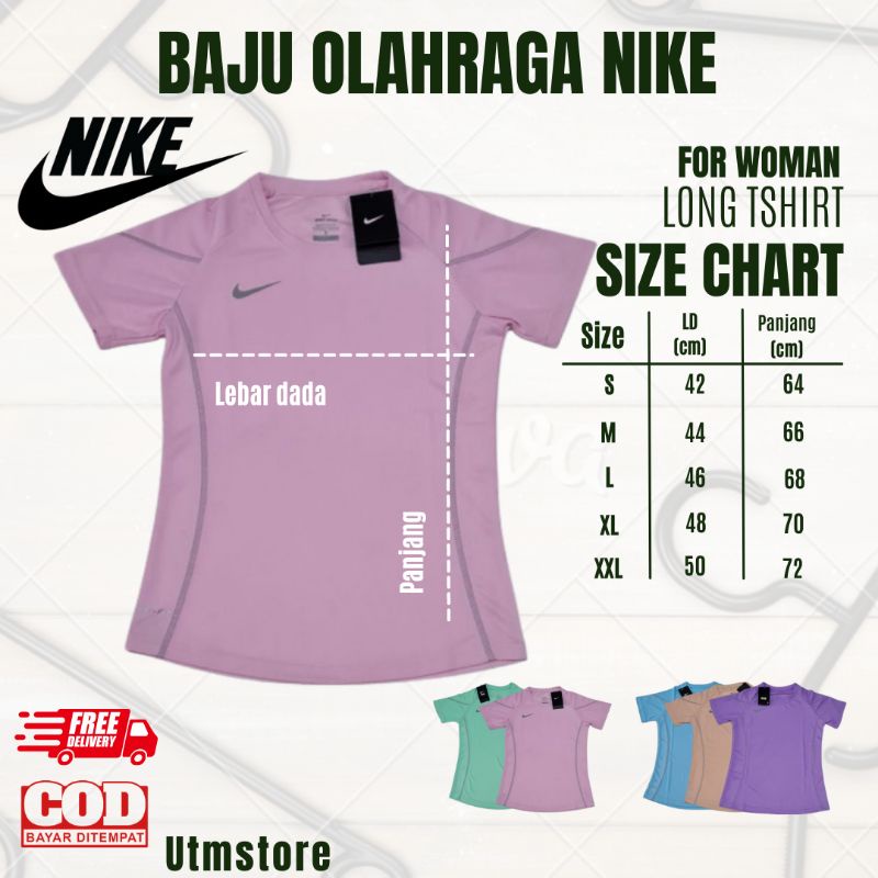 Baju Olahraga Sport Wanita Lengan Pendek Nike