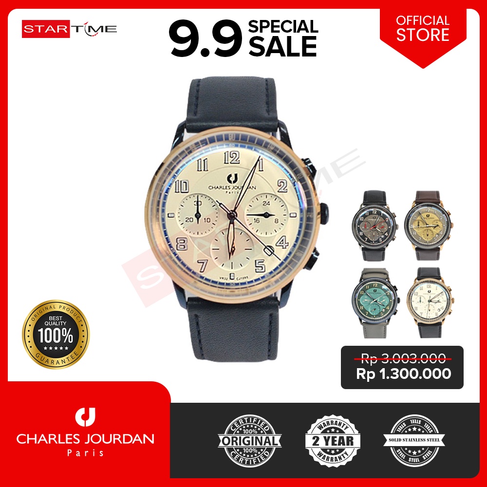 Jam Tangan Charles Jourdan Jam Tangan Pria CJ1095 Original