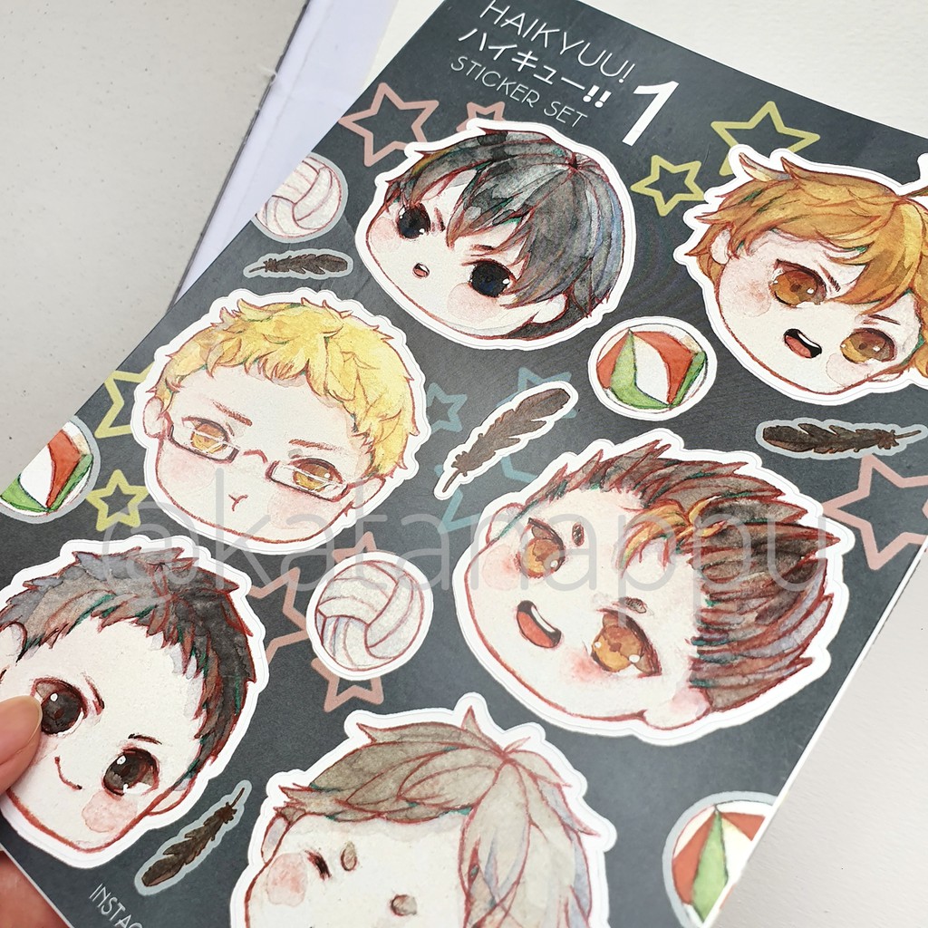 

Haikyu Sticker Sheet A5 Vinyl (Karasuno) - 9 Stickers