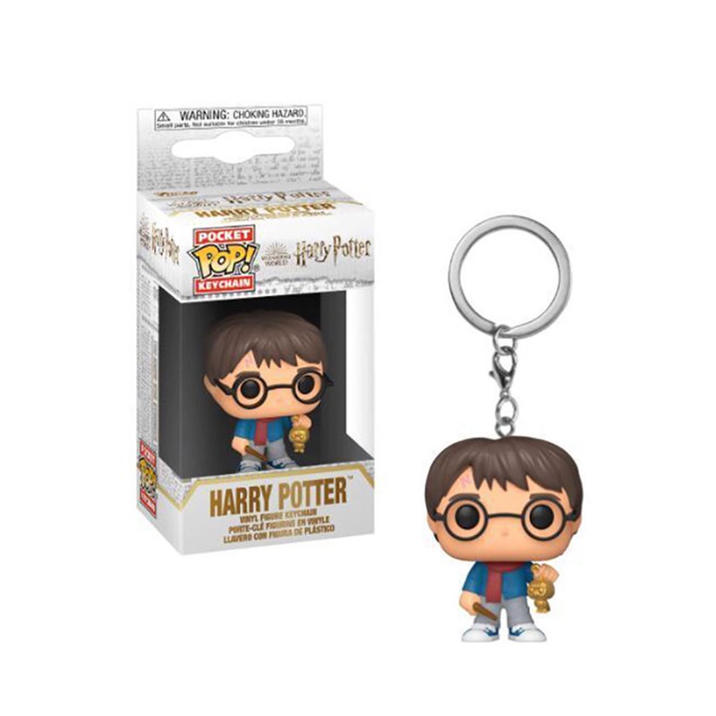 Anime Funko POP Harry Potter Gantungan Kunci PVC Dumbledore Hedwig Fawkes Boneka Minifigures Collection Key Ring