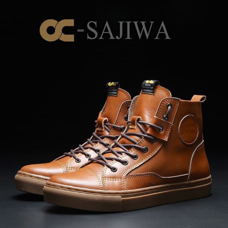 SEPATU KULIT BOOTS BEST SELRER/SEPATU KULIT TERBAIK OC-SAJIWA