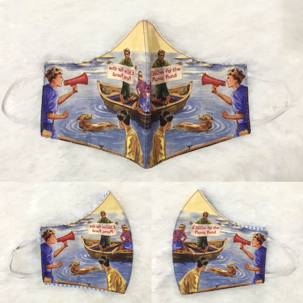 Masker Kain Premium 3ply (fabric mask) -  Novel 5 Sekawan