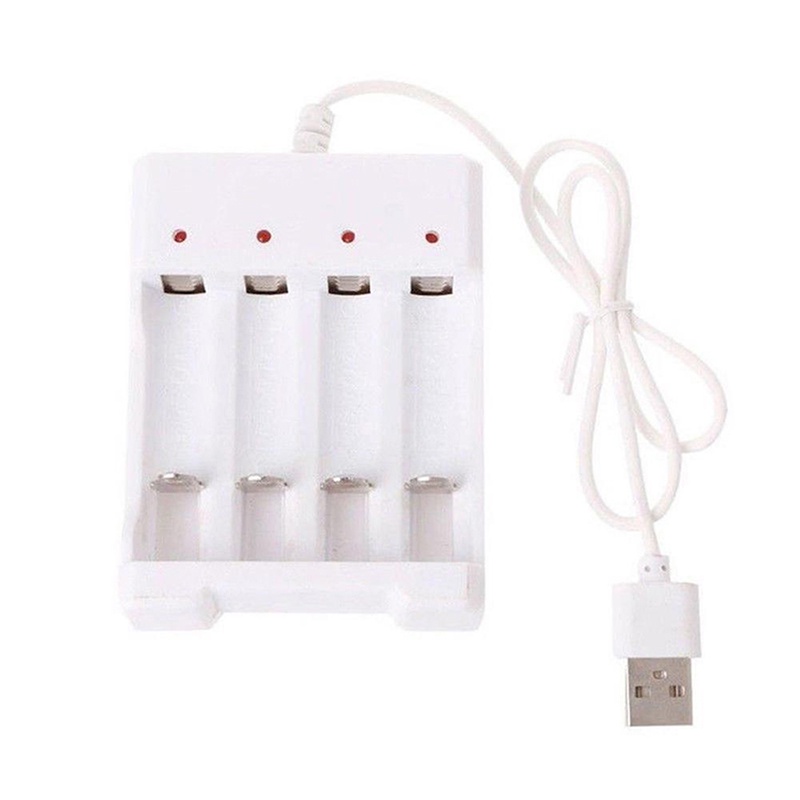 {LUCKID}1.2V Universal 4 Slot AA/AAA Rechargeable Battery Charger Adapter USB Plug