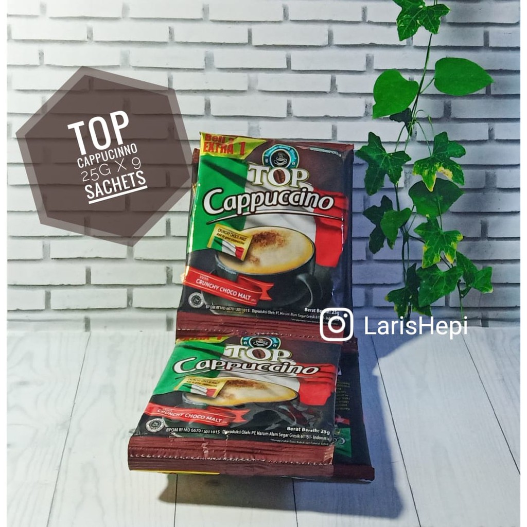 

Top Kopi Cappucino | Top Coffee Gula Aren - 9 sachet @25g
