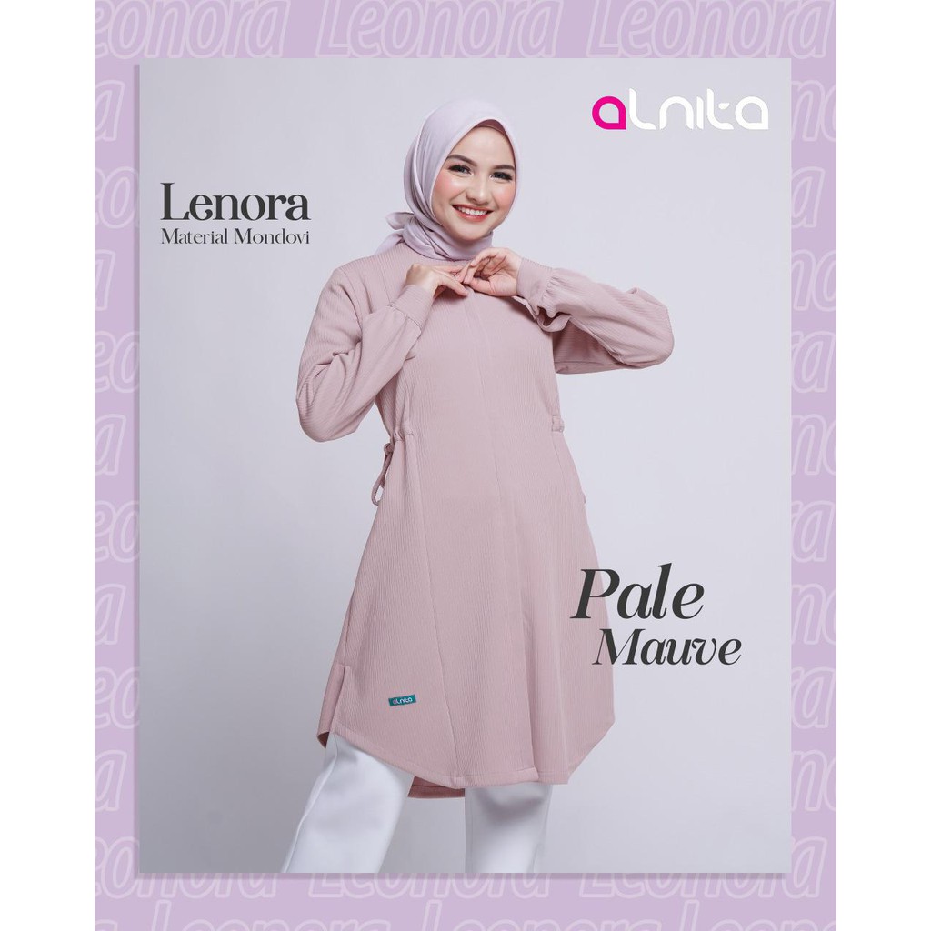 Alnita Tunik Lenora Atasan Muslimah Bahan Mondovi Tunik Formal / Non Formal