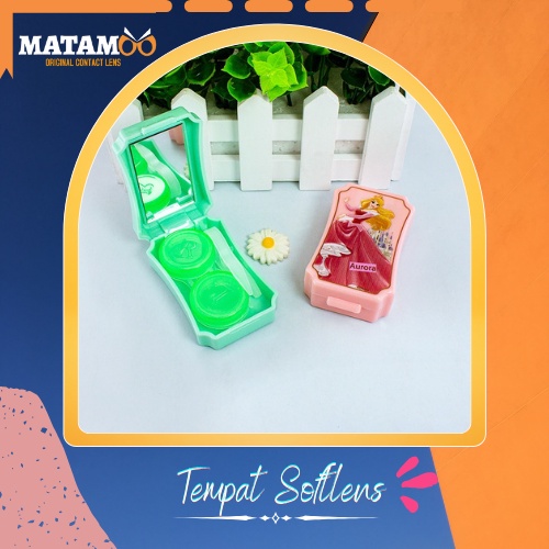 TRAVEL KIT / TEMPAT SOFTLENS MINI / KOTAK SOFTLENS KECIL KACA - WARNA PUTIH RANDOM