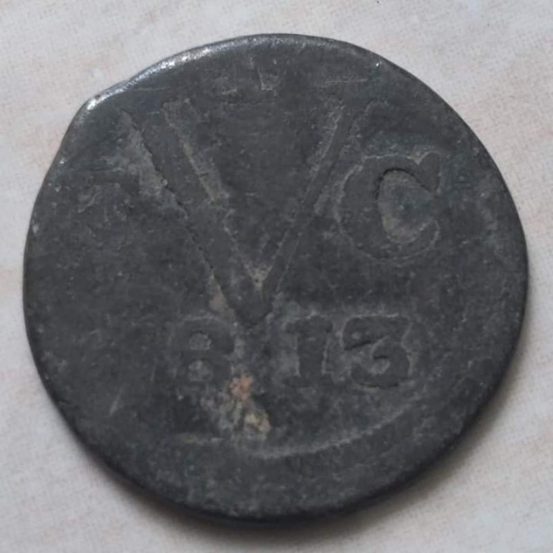 Koin Kuno Timah 1 Doit Java 1813 VEIC British East Indies - C