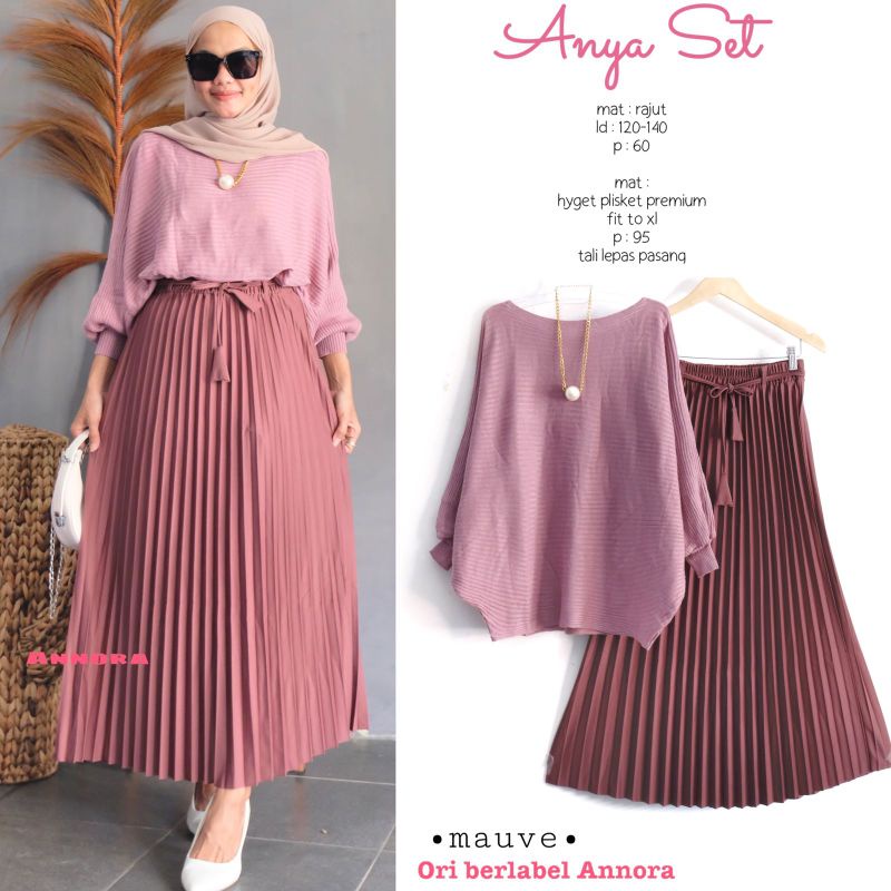 anya set rajut setelan annora