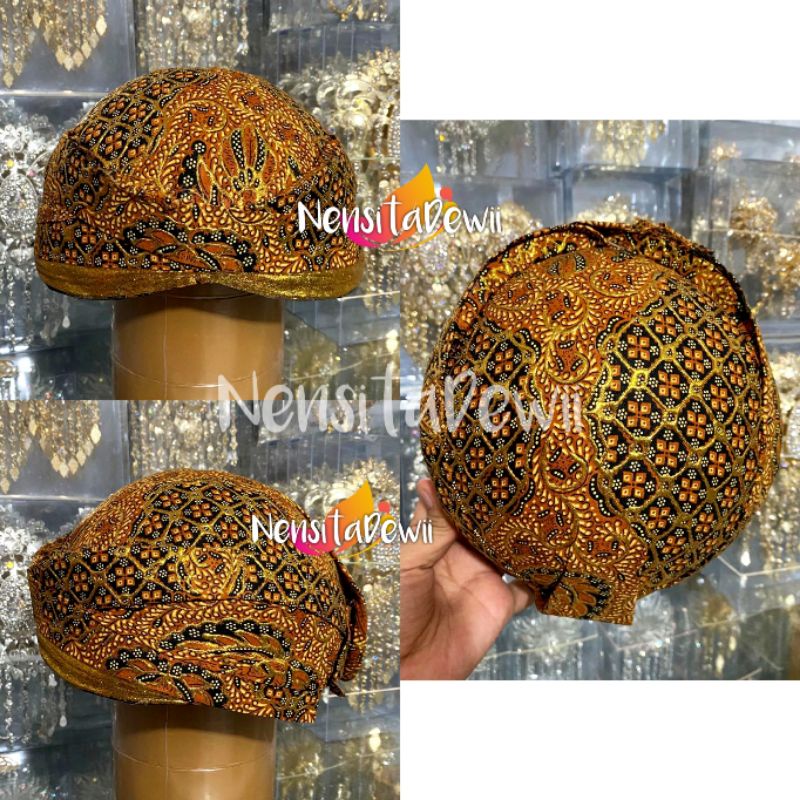 Blangkon Pengantin Solo - Motif Buntal Melati / Blangkon Prodo