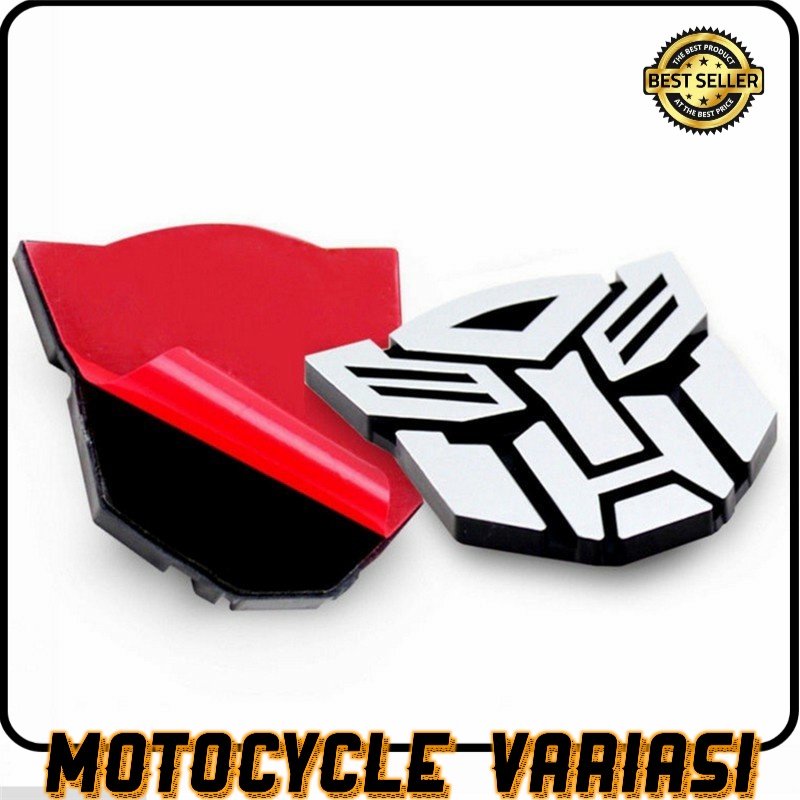 [COD] emblem MOBIL dan MOTOR 3D logo transformer stainless 8.5x8.5x0.5 stainless crom