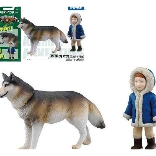 AS-26 Wolf with Child Takara Tomy Ania Miniatur Animal Hewan Tomica