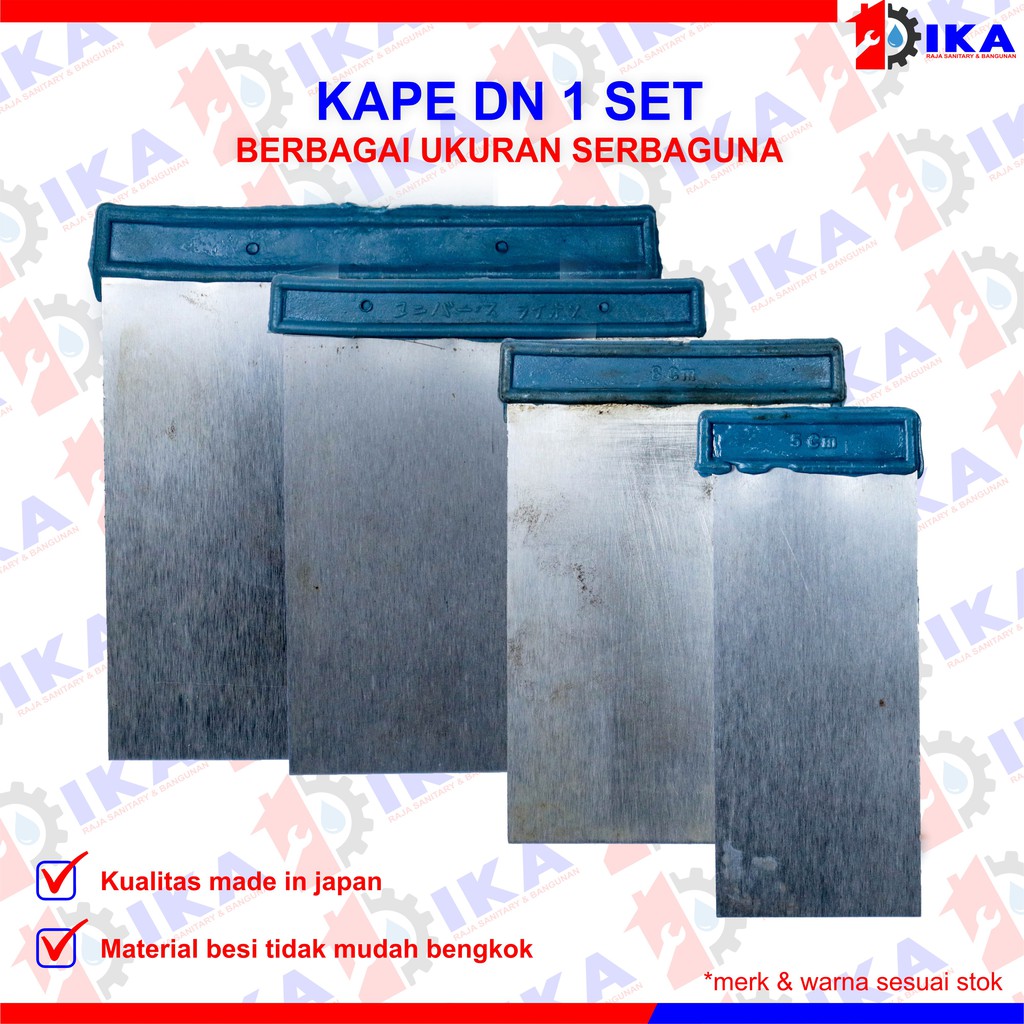 SKRAP/ KAPE / SCRAPER KAPE SET DN JAPAN DAPAT 1 SET ISI 4PCS TERMURAH UKURAN BERVARIASI ALAT KEROK