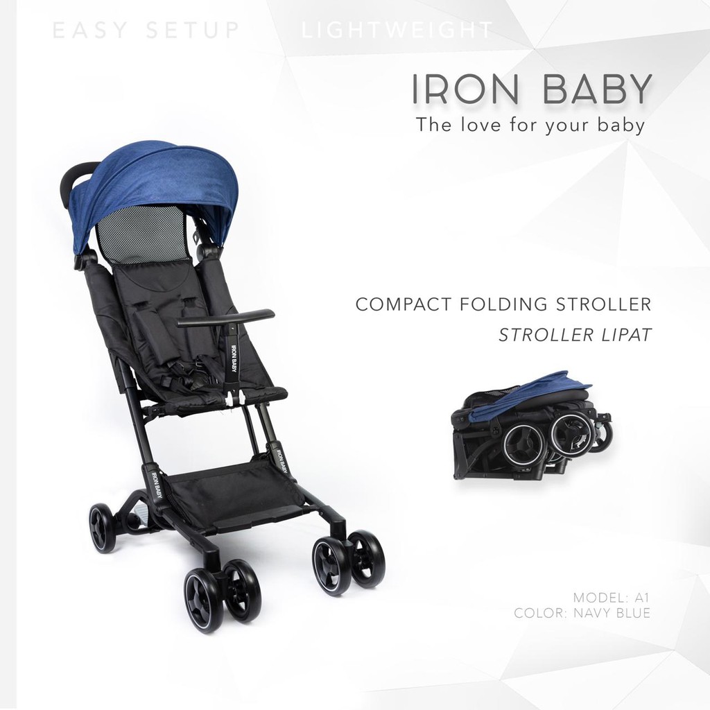 Kereta Dorong Bayi Stroller Iron Baby Type A1 Shopee Indonesia